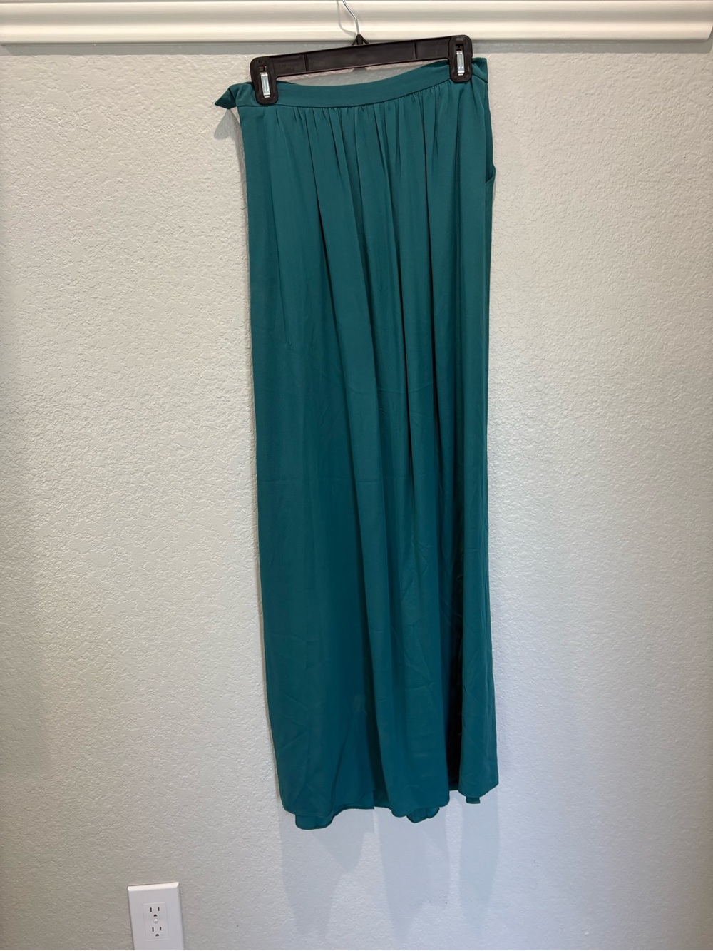 Tibi Teal Maxi Skirt - Flowing Lightweight Silhouette